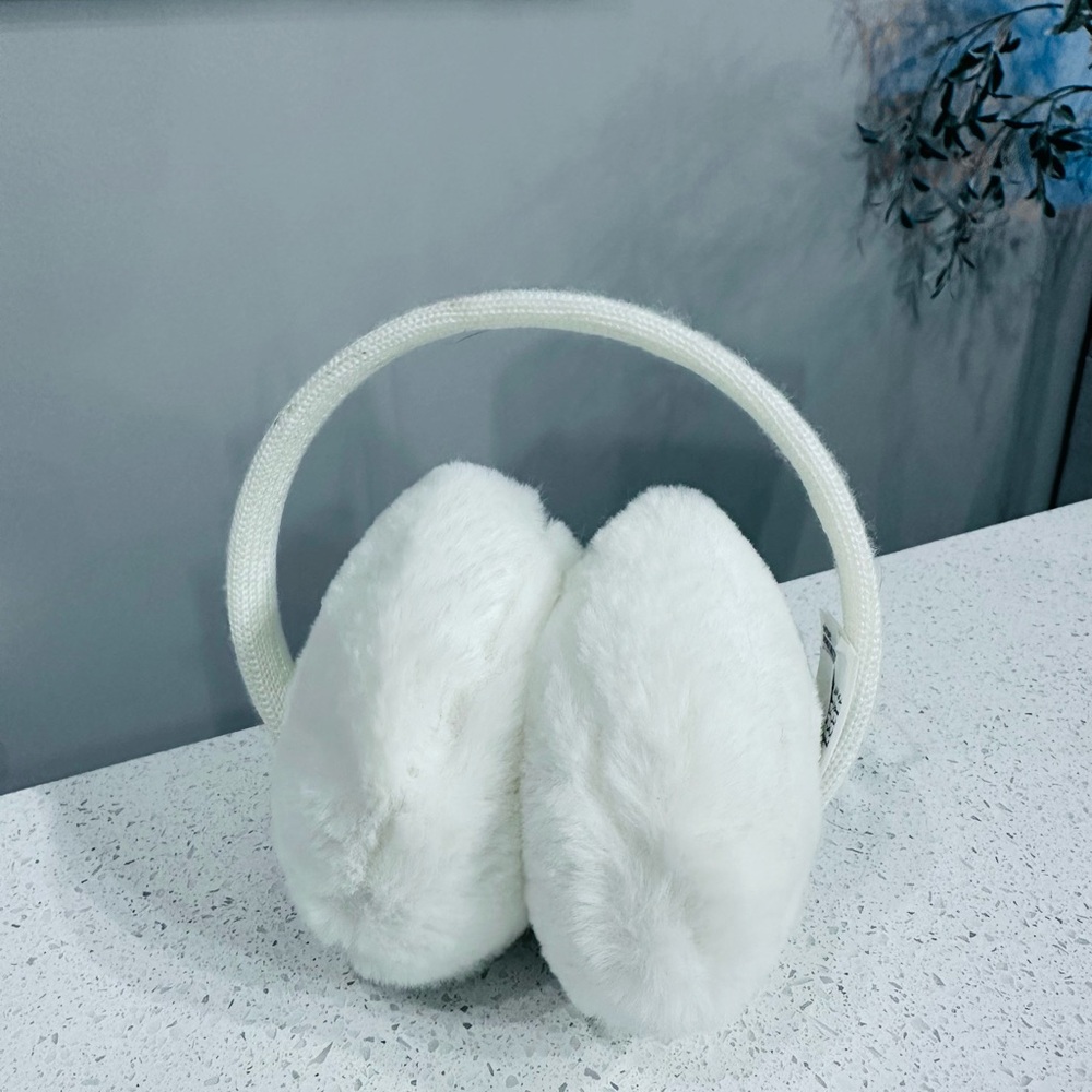 White Plush Cozy Earmuffs